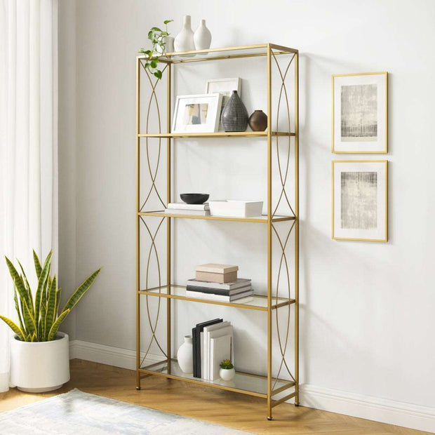 Helena Etagere Bookshelf, Gold - Home Décor & Things Are Us