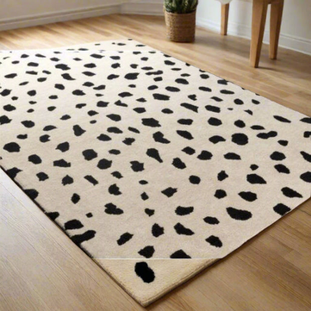 Khaki Black Area Rug 8 ft. X 10 ft. Rectangle - Home Décor & Things Are Us