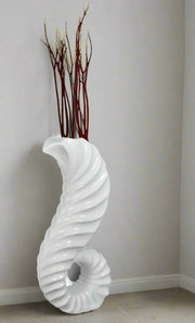 Large Horn Floor Vase White - Home Décor & Things Are Us