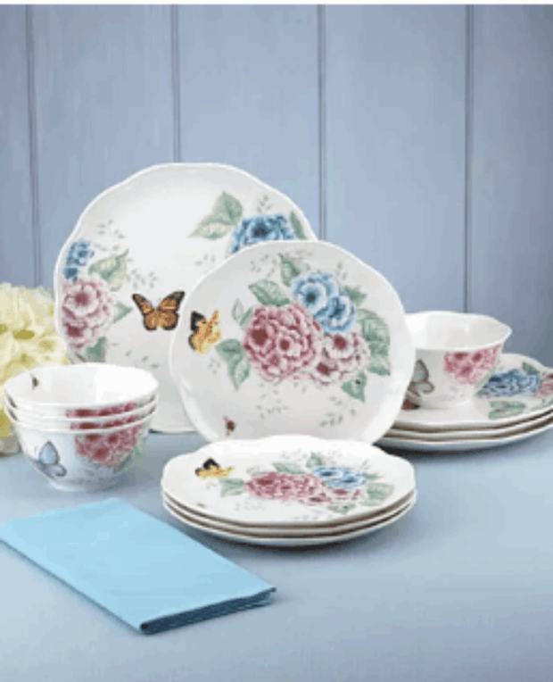 Lenox Butterfly Meadow Hydrangea Dinnerware Set - 12 Piece - Home Décor & Things Are Us