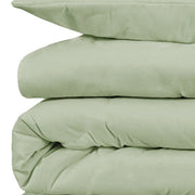 Light Green Queen Cotton Blend 1000 Thread Count Washable Duvet Cover Set - Home Décor & Things Are Us