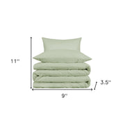 Light Green Queen Cotton Blend 1000 Thread Count Washable Duvet Cover Set - Home Décor & Things Are Us