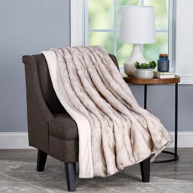 Luxury Wolf Fur Throw Blanket - Home Décor & Things Are Us