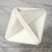 Marble Geometric Square Sculpture, White - Home Décor & Things Are Us