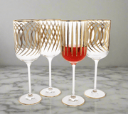 Mix & Match Wine Glasses with 24k Gold Design - Set of 4 - Home Décor & Things Are Us