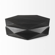 Mod Geometric Black Solid Wood Coffee Table - Home Décor & Things Are Us