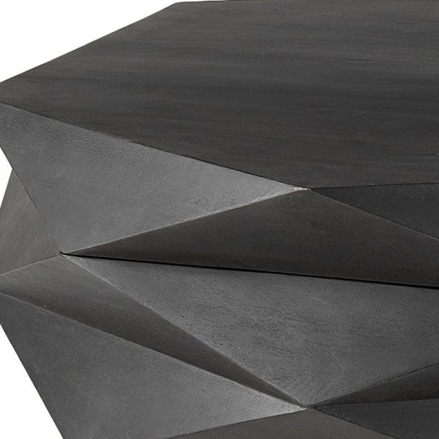 Mod Geometric Black Solid Wood Coffee Table - Home Décor & Things Are Us