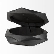 Mod Geometric Black Solid Wood Coffee Table - Home Décor & Things Are Us