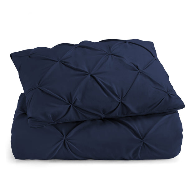 Navy Blue Queen Microfiber 110 Thread Count Washable Down Alternative Comforter - Home Décor & Things Are Us