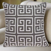 Parkland Collection Adora Grey & White Square Pillow Cover - Home Décor & Things Are Us