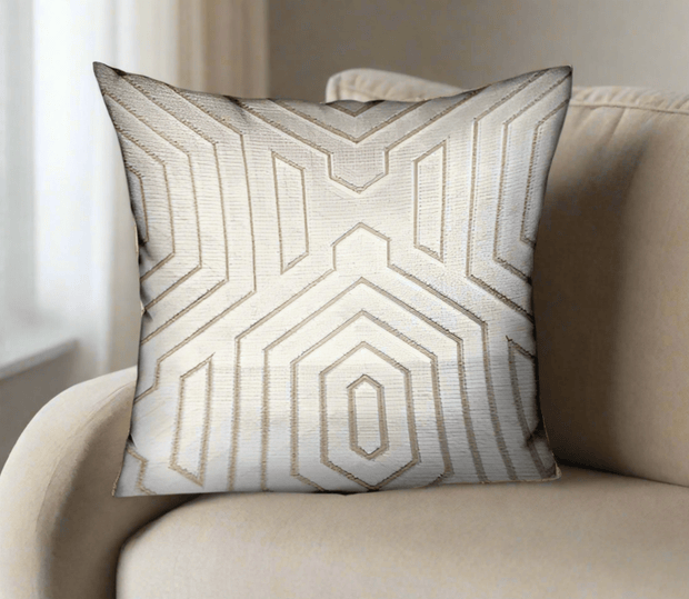 Pearly Velvet Gray Geometric Luxury Throw Pillow - Home Décor & Things Are Us