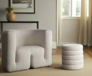 Pulse Boucle Fabric Accent Chair, Ivory - Home Décor & Things Are Us