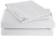 Rayon from Bamboo 300 Thread Count Solid Sheet Set Queen - White - Home Décor & Things Are Us