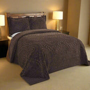 Rio Chenille Bedspread, Chocolate - King - Home Décor & Things Are Us