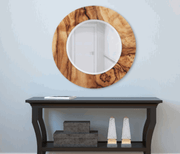 Round Beveled Mirror Reverse Printed Tempered Glass Art Mirror - Home Décor & Things Are Us