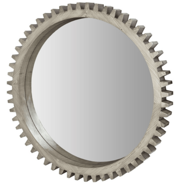 Round Wood Frame Wall Mirror Silver - Home Décor & Things Are Us