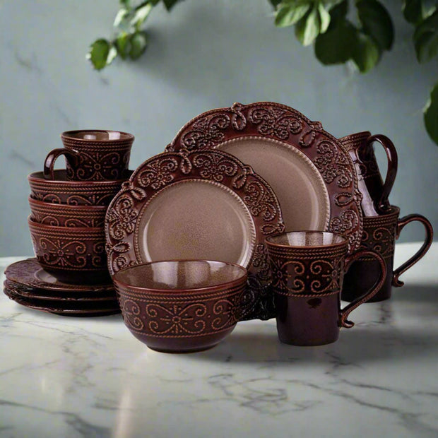 Salia Stoneware Dinnerware Set - 16 Piece - Home Décor & Things Are Us