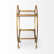 Showstopper Circular Rolling Gold Bar Cart - Home Décor & Things Are Us