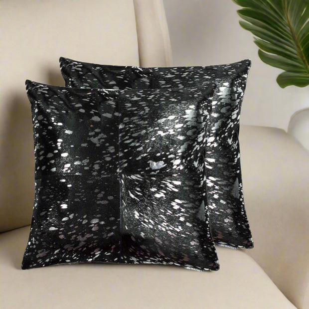 Silver And Black Torino Quattro Pillow 2 Pack - Home Décor & Things Are Us