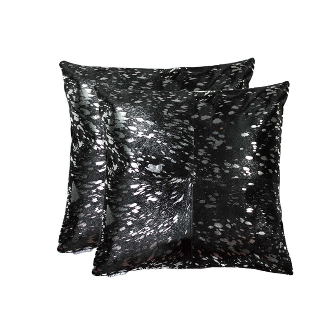 Silver And Black Torino Quattro Pillow 2 Pack - Home Décor & Things Are Us