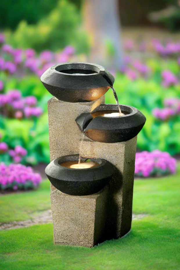 Three - Tiered Modern - Style Illuminated Water Fountain - Home Décor & Things Are Us