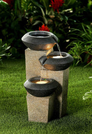 Three - Tiered Modern - Style Illuminated Water Fountain - Home Décor & Things Are Us