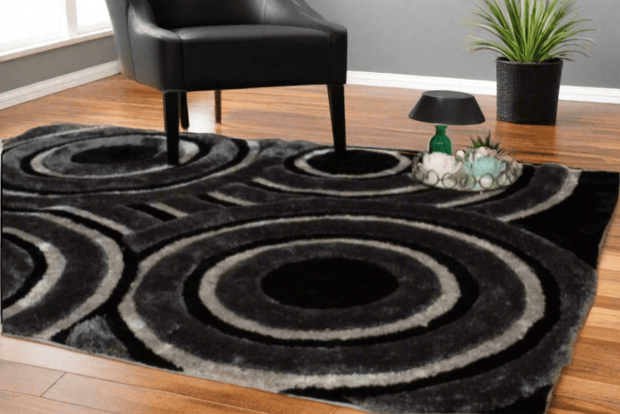 United Weavers 10 in. x 10 ft. 6 in. Finesse Records Oversize Rug Black - Home Décor & Things Are Us