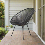 Valencia Oval Comfort Series Take Ten Black Rattan Lounge Chair - Home Décor & Things Are Us