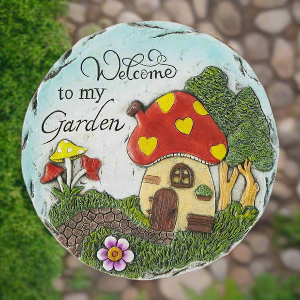 Welcome to My Garden Cement Stepping Stone - Home Décor & Things Are Us