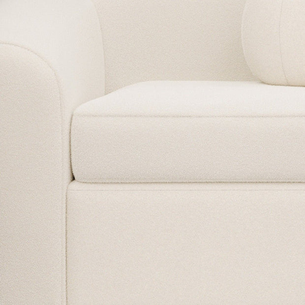 White And Natural Boucle Arm Chair - Home Décor & Things Are Us