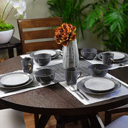 16 Piece Tahitian Grand Luxurious Stoneware Dinnerware Set with Complete Setting for 4 - Stone & Slate Home Decor & Things Are Us