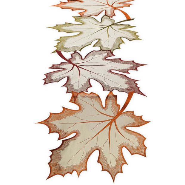 Embroidered Maple Leaves Table Runner - Home Decor & Things Are Us