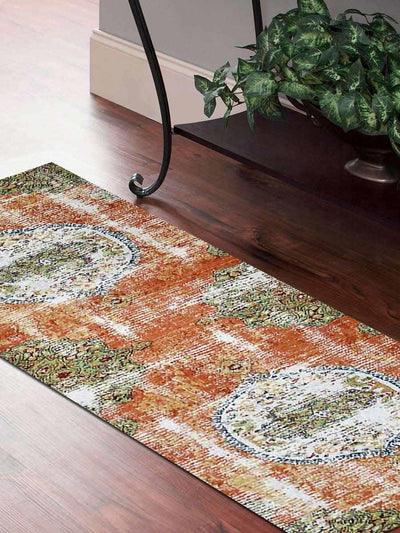 Oriental Runner Rug, Beige & Caramel