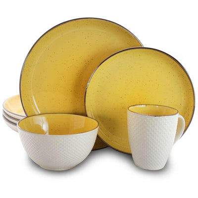 Elama Mellow-Yellow Dinnerware Set - 16 Piece