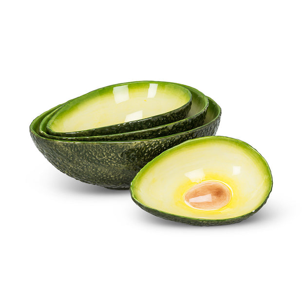 Avocado Nesting Bowls. Set of 4, Green
