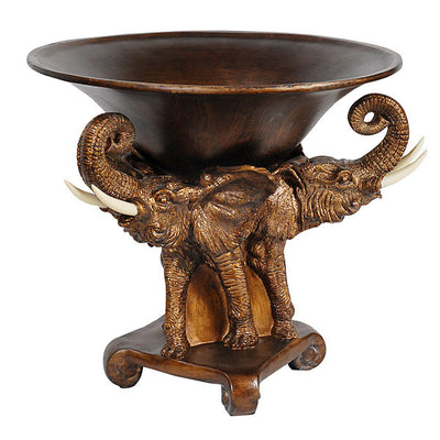 Elephant Grand Serving Bowl, Multi Color