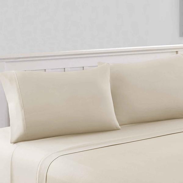Bezons 4 Piece Queen Size Microfiber Sheet Set, Cream - Home Décor & Things Are Us