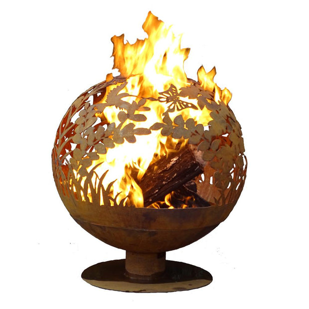 Esschert Design Garden Fire Sphere, Rust Metal - Large