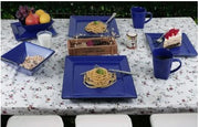 Square Beaded Stoneware Dinnerware Set, Black - Home Décor & Things Are Us