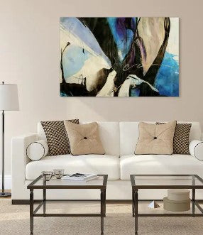 Motivos Abstract Frameless Tempered Glass Panel Contemporary Wall Art - Home Décor & Things Are Us