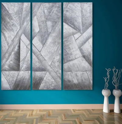 Diamonds Textured Metallic Hand Painted Wall Art by Martin Edwards - Home Décor & Things Are Us
