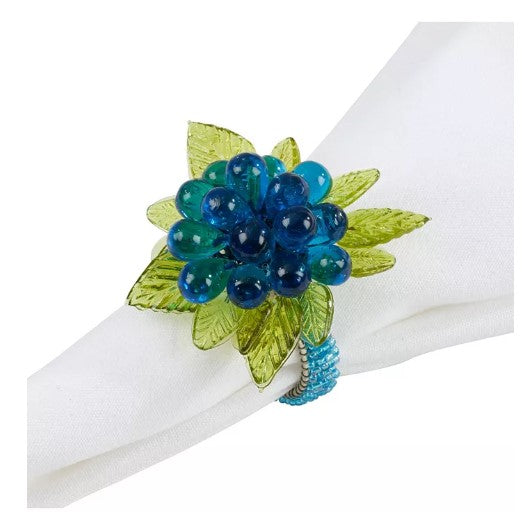 flower-leaves-design-beaded-napkin-ring-aqua-set-of-4