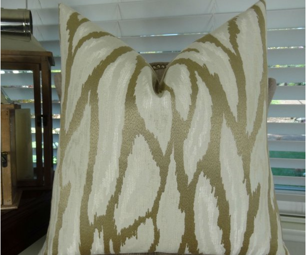 DP Convection Handmade Throw Pillow, Taupe & Ivory - 20 x 26 in.