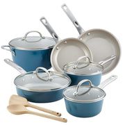 Ayesha Curry Porcelain Enamel Nonstick Cookware Set, Twilight Teal, 12 Piece - Home Décor & Things Are Us