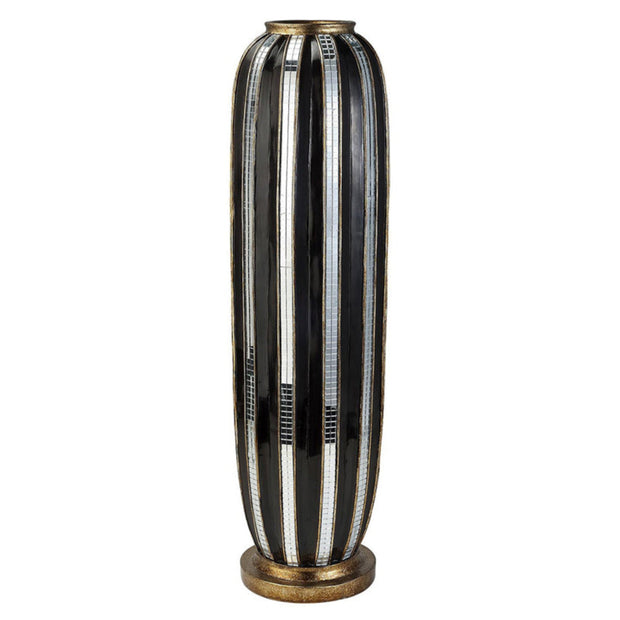 Black And Gold Metallic Tiles Decorative Vase - Home Décor & Things Are Us