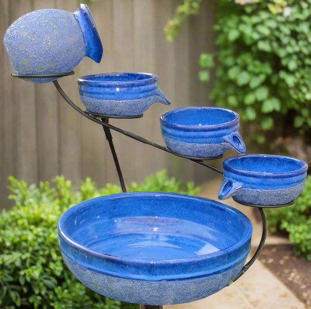 Blueberry Ceramic Solar Cascade Fountain - Home Décor & Things Are Us