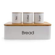 Bread Box with 3 Piece Canister Set - Home Décor & Things Are Us