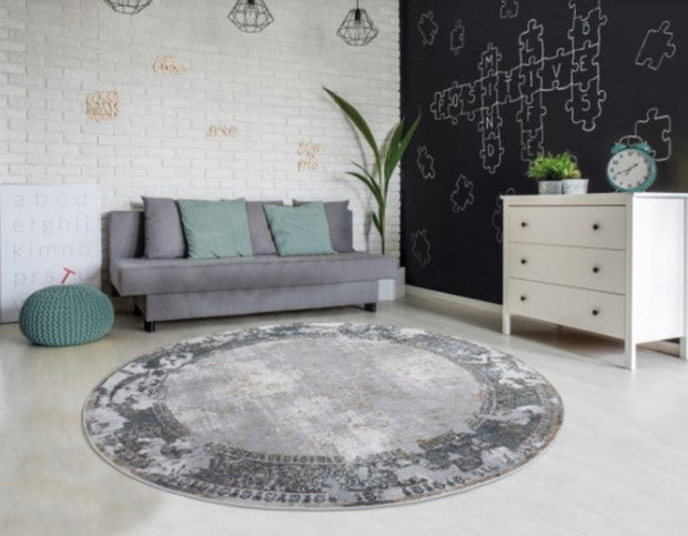 Emojy Cashel Multi Color Round Rug - Home Décor & Things Are Us