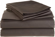 Egyptian Cotton 1200 Thread Count Solid Sheet Set Queen-Charcoal