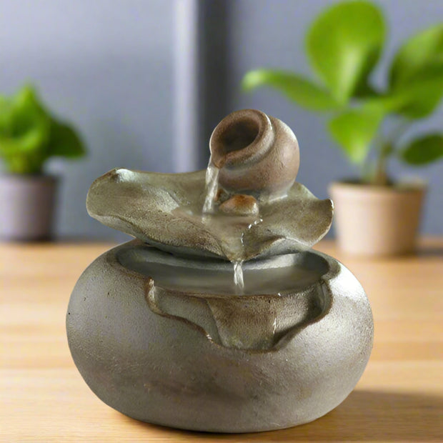 Lotus Leaf Tabletop Water Fountain - Home Décor & Things Are Us